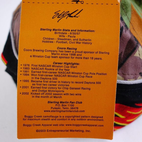 Boggy Creek TNi Embroidered Flames Strapback Camo Baseball Cap Hat - Picture 8 of 9